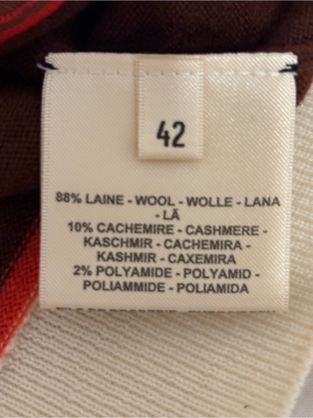 Hermès Paris Etriers Wool Cashmere Knit Top 42 Brown Orange Horse Bit Sweater - Picture 3 of 10